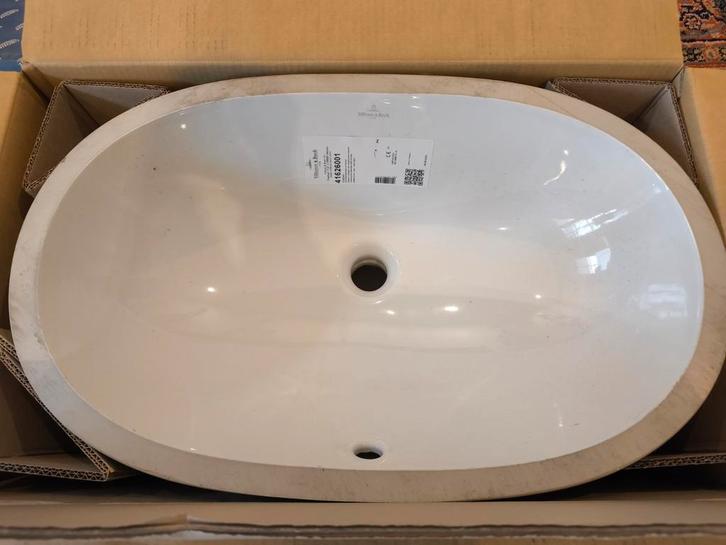 Villeroy & Boch O Novo Onderbouwwastafel 60x35 - Nieuw!, Doe-het-zelf en Verbouw, Sanitair, Nieuw, Overige typen, Chroom, Ophalen
