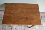 Prachtige antieke eiken houten schrijftafel, bureau & stoel, Verzenden