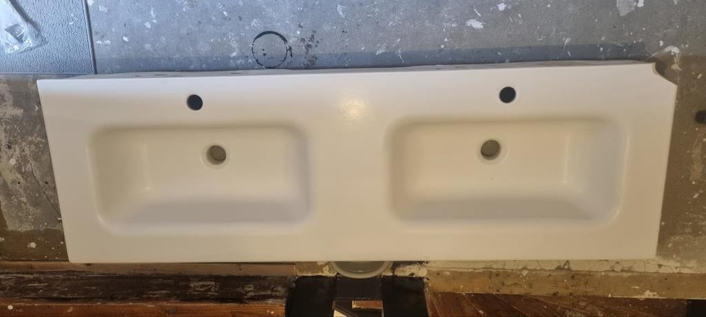 Nieuwe Dubbele badkamer wasbak., Ophalen, Nieuw, 50 tot 100 cm, Minder dan 100 cm