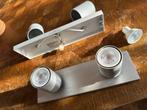 Lampen plafond brons + PHILIPS spots 2x2, Gebruikt, Metaal of Aluminium, Ophalen of Verzenden, Modern