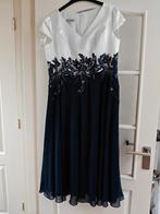 Feestelijke Satijn & Chiffon Jurk met Kant, Kleding | Dames, Blauw, Maat 42/44 (L), Jdl house, Ophalen of Verzenden