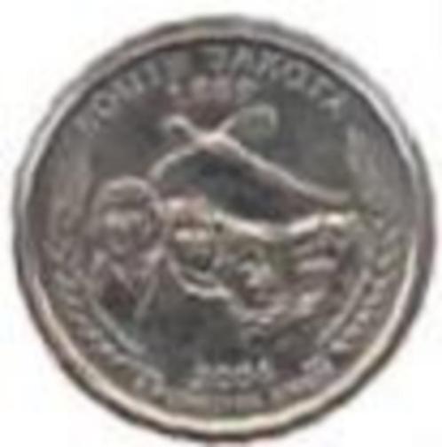 USA quarter 2006-D South Dakota, Postzegels en Munten, Munten | Amerika, Losse munt, Noord-Amerika, Ophalen of Verzenden