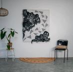 Sale! Textielkunst 130 x 110 x 5 cm. met akoestische vulling, Huis en Inrichting, Nieuw, Ophalen