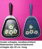 set houten notenschepjes, oud Hollandse volksschilderkunst, Ophalen of Verzenden
