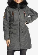 Khujo Zafira winterjas dames grijs/zwart L Nieuw, Ophalen of Verzenden, Nieuw, Maat 38/40 (M), Grijs