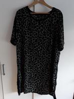 MS Mode Groen/Grijs/Zwarte Jurk Met Panterprint Maat 48, Jurk, Ophalen of Verzenden, Zo goed als nieuw, MS Mode