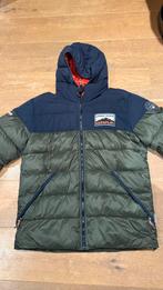 Napapijri puffer jas groen blauw maat L, Kleding | Heren, Jassen | Winter, Ophalen of Verzenden, Zo goed als nieuw, Maat 52/54 (L)