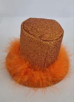 Oranje glitterhoedje met haarspeld, Haarspeld, Ophalen of Verzenden, Zo goed als nieuw