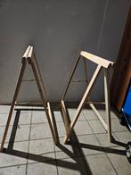 2x Houten schraag schragen, Doe-het-zelf en Verbouw, Steigers, Ophalen, Zo goed als nieuw, Overige typen, Minder dan 2 meter