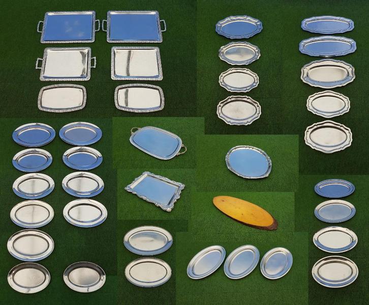 Partij van 41 RVS schalen / serveerschalen / opdienschalen, Huis en Inrichting, Keuken | Servies, Gebruikt, Schaal of Schalen