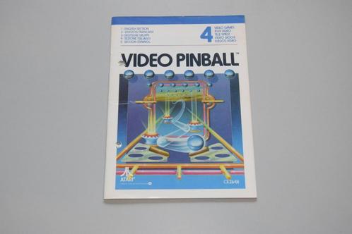 Atari 2600 : Video Pinball (alleen Handleiding), Spelcomputers en Games, Games | Atari, Gebruikt, Atari 2600, Ophalen of Verzenden