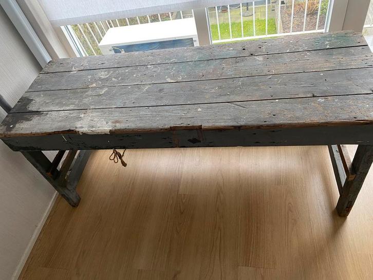 Oude werkbank/tafel, Antiek en Kunst, Antiek | Meubels | Tafels, Ophalen