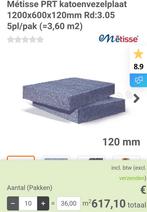 10 pakken Métisse PRT katoenvezelplaat 1200x600x120mm , Ophalen, Overige materialen, 12 cm of meer, Nieuw