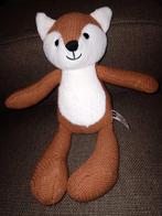Hema vos knuffel, gebreid met wit pluche. 32 cm., Ophalen of Verzenden, Zo goed als nieuw, Overige typen