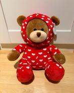 Knuffelbeertje met rode pak en hartjes, Ophalen of Verzenden, Zo goed als nieuw, Stoffen beer, Overige merken
