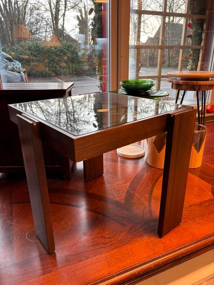 Vintage Salon /bijzet tafel jaren 60/70, Huis en Inrichting, Tafels | Bijzettafels, Zo goed als nieuw, Rechthoekig, Minder dan 45 cm