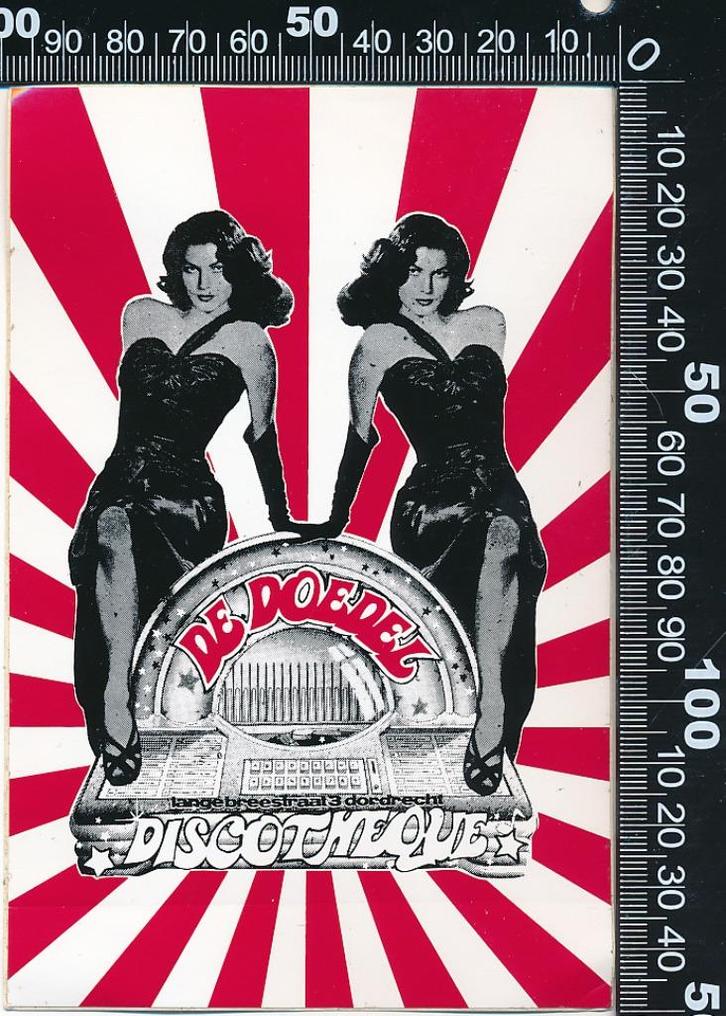 Sticker: De Doedel Discotheque, Verzamelen, Stickers, Zo goed als nieuw, Bedrijf of Vereniging, Ophalen of Verzenden