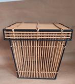 Vintage Rohé Noordwolde  Mand, opbergmand met frame, Gebruikt, Mand, Vierkant, Ophalen of Verzenden