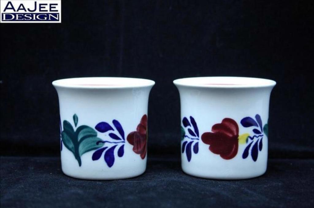 2 Royal Boch - Boerenbont - Eierdopjes, Ophalen of Verzenden, Gebruikt