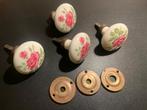 Vintage Limoges porseleinen deurknoppen 4 stuks, Ophalen of Verzenden