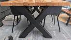 Douglas Houten Tuintafel met Stalen Onderstel, Tuin en Terras, Tuintafels, Ophalen, Zo goed als nieuw, Rechthoekig, Hout