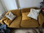 Bank, geel, tweezits, gratis, ophalen Amsterdam, Huis en Inrichting, Ophalen, Overige materialen, Gebruikt, 150 tot 200 cm