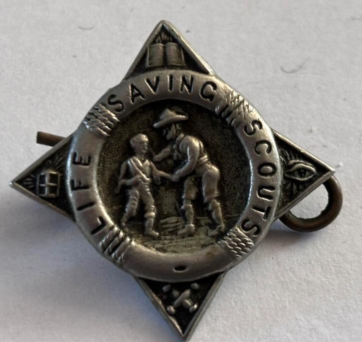 Oude Scouting medaille – Life Saving Scouts ca. 1930, Verzamelen, Scouting, Zo goed als nieuw, Embleem, Speld of Insigne, Ophalen of Verzenden