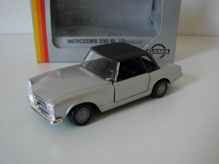 Gama Mercedes-Benz 230 SL closed top zilver metallic MIB, Hobby en Vrije tijd, Modelauto's | 1:43, Nieuw, Auto, Gama, Ophalen of Verzenden