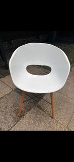Witte kuipstoelen 4 voor 50 euro, Huis en Inrichting, Stoelen, Ophalen, Gebruikt, Wit, Vier