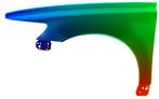 Spatbord links voor Volvo S40/V50 (MS/MW) 2003-2007 Gespoten