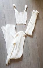 3 delige set wit/rib maat S/M, Verzenden, Nieuw, Wit