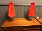2 retro tafellampen / plissé lampen tripod BULLET ❤️ ❤️, Ophalen of Verzenden, Gebruikt, Vintage, retro, Minder dan 50 cm