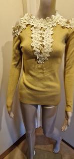 Mosterd Gele Top Maat M, Kleding | Dames, Maat 38/40 (M), Verzenden, Geel, Zo goed als nieuw