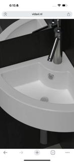 Wastafel met overloop 45x32x12,5 cm wit, Doe-het-zelf en Verbouw, Sanitair, Verzenden, Nieuw, Wastafel