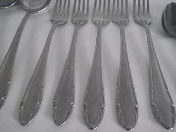 5 st vintage RVS Solingen vork Barok 18 cm 1950-1960 ook p s beschikbaar voor biedingen