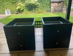 Kallax inzet 2x 2 lades zwart, Huis en Inrichting, Kasten | Boekenkasten, Minder dan 50 cm, Gebruikt, Ophalen of Verzenden, Minder dan 100 cm