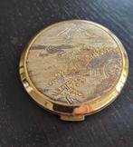 Vintage poederdoos damasceen, Antiek en Kunst, Curiosa en Brocante, Ophalen of Verzenden