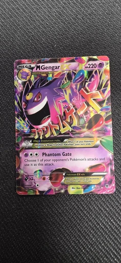 Pokémon M Gengar EX 35-119, Ophalen of Verzenden, Gebruikt, Losse kaart, Foil