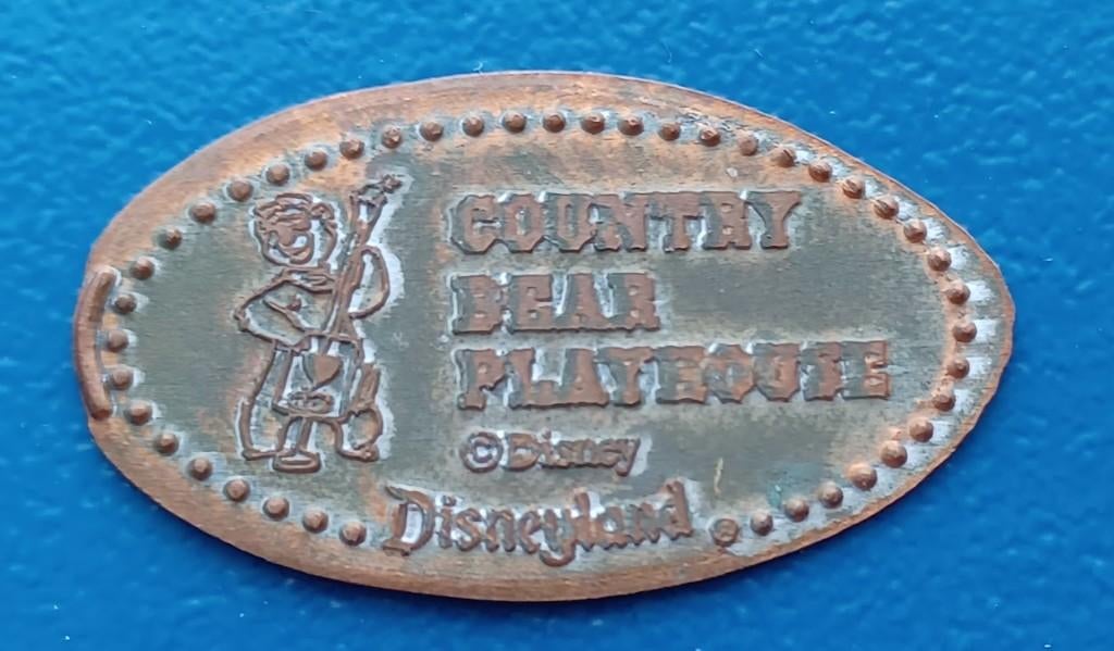 Toeristenmunt Disneyland Country Bear Playhouse - zeldzaam, Postzegels en Munten, Penningen en Medailles, Overige materialen, Buitenland