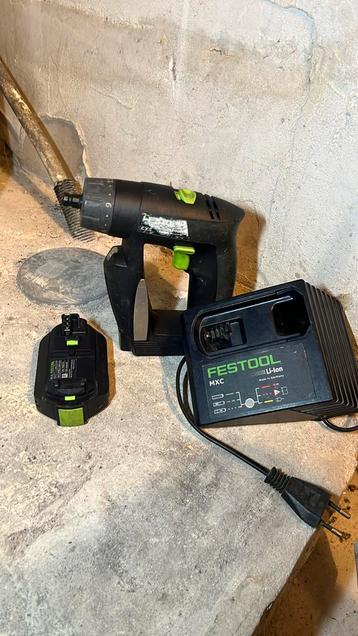 Festool CXS schroefmachine + accu’s en lader beschikbaar voor biedingen