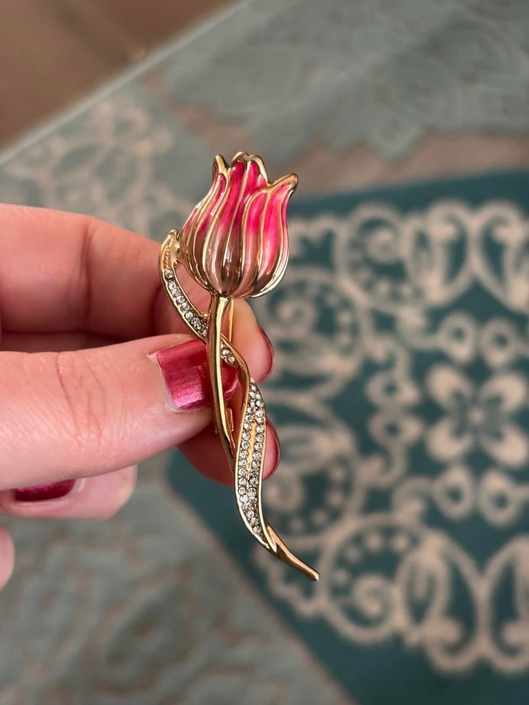 Broches bloemen motieven, tulp, lavendel, klaver, aardbei, Sieraden, Tassen en Uiterlijk, Broches, Overige materialen, Minder dan 4 cm