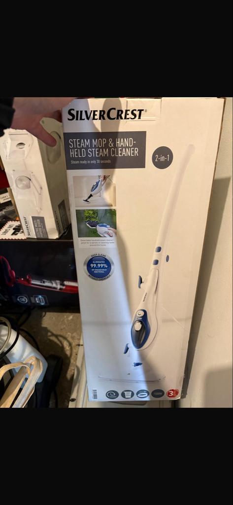 Silvercrest Stoommop & Handstoomreiniger 2-in-1, Witgoed en Apparatuur, Stofzuigers, Zo goed als nieuw, Overige typen, 1200 tot 1600 watt