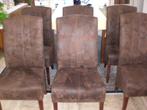 Eetkamerstoelen te koop., Ophalen, Gebruikt, Bruin, Stof