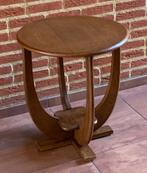 Art Deco eiken bijzettafel Amsterdamse School 1920/30s, Ophalen, Gebruikt, Rond, 55 tot 75 cm