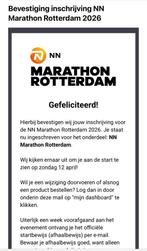 Startbewijs NN Marathon Rotterdam, Eén persoon, Overige soorten