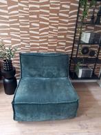 Mooie 1 persoons fauteuil/zit element,  kleur petrol, Huis en Inrichting, Fauteuils, Ophalen, Zo goed als nieuw, Stof