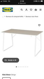 HUVUDSPELARE Gamebureau, beige, 140x80 cm, Huis en Inrichting, Tafels | Eettafels, 50 tot 100 cm, 100 tot 150 cm, Tot twee personen