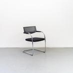 3x Vitra Visavis Vergaderstoel Zwart Stof - Chroom, Ophalen of Verzenden, Zo goed als nieuw, Zwart, Metaal