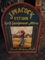 J. Peacock Golf Handgeschilderd Reclamebord, Ophalen of Verzenden