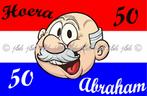 Abraham / Sarah / 50 jaar / Nederlandse vlag jubileum., Diversen, Vlaggen en Wimpels, Nieuw, Ophalen of Verzenden